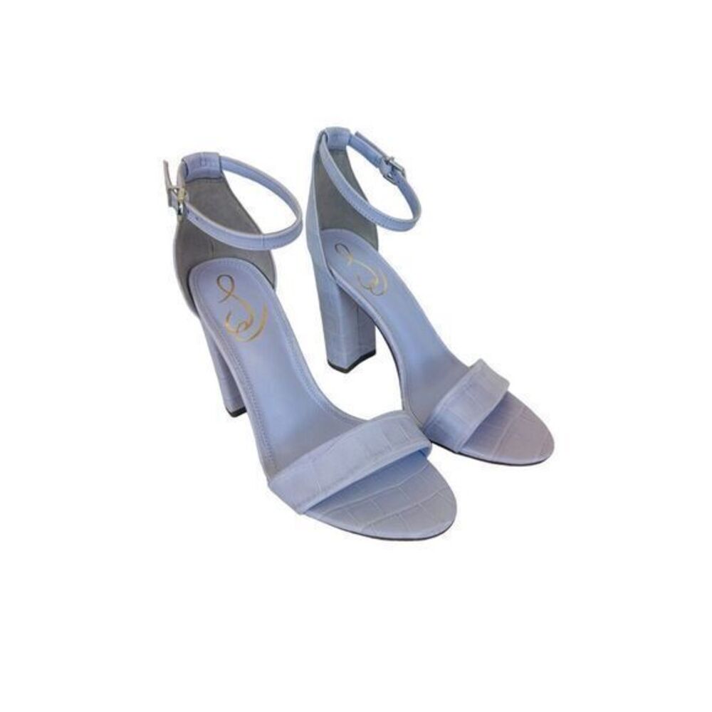 Sam Edelman Yaro Ankle Strap Sandal Misty Lilac Crocoprtlea  Size NWB 7.5 M‎